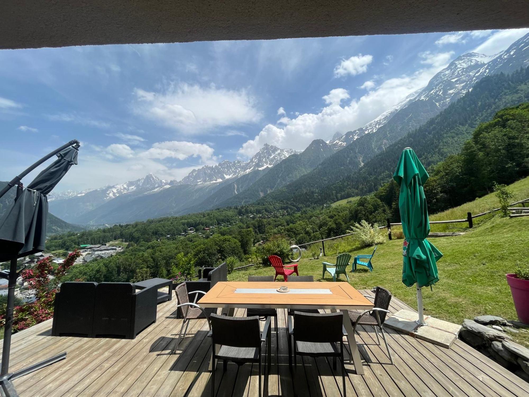 Amazing View Appartement Du Chalet Les Houches Exteriör bild
