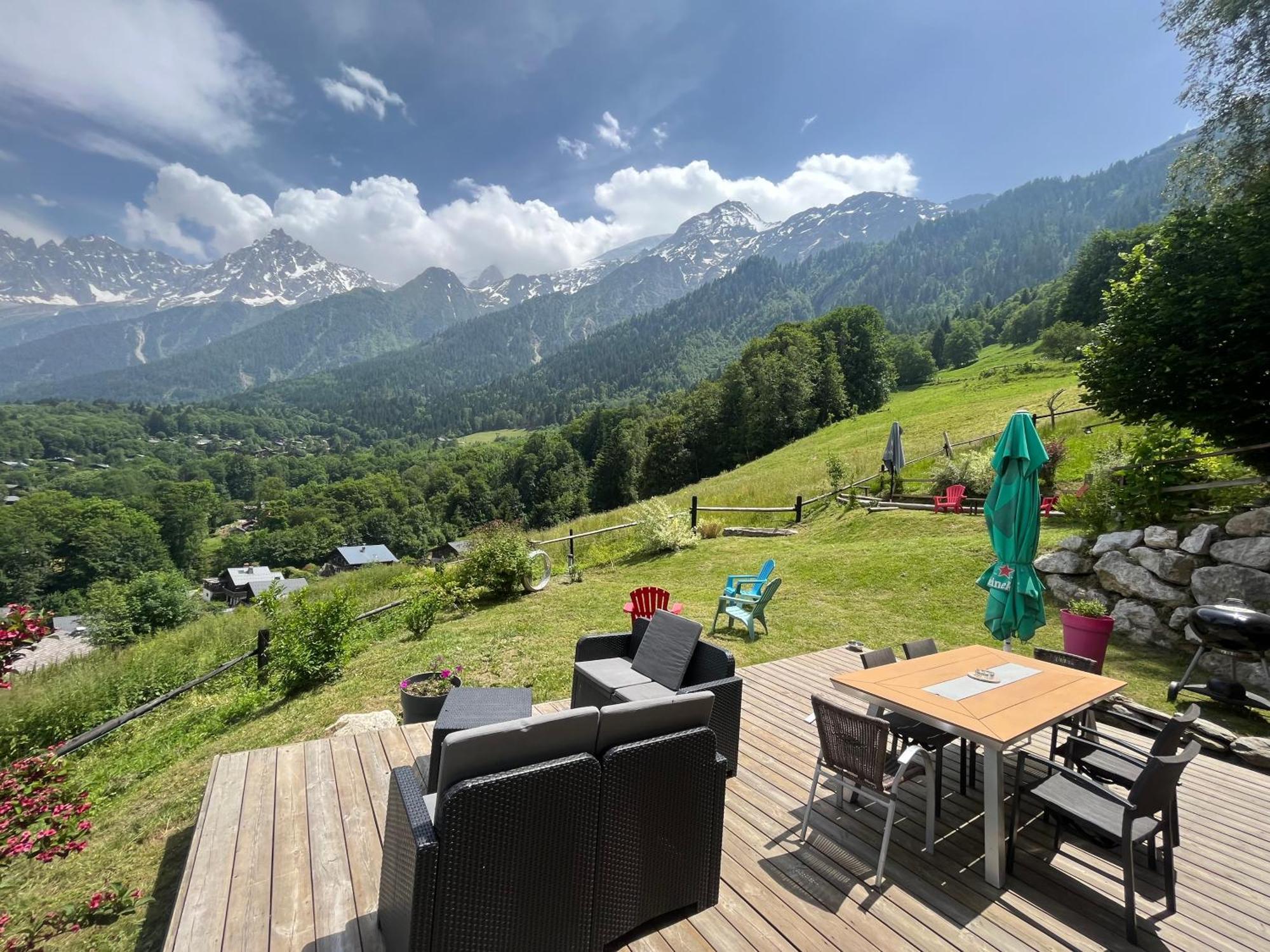 Amazing View Appartement Du Chalet Les Houches Exteriör bild