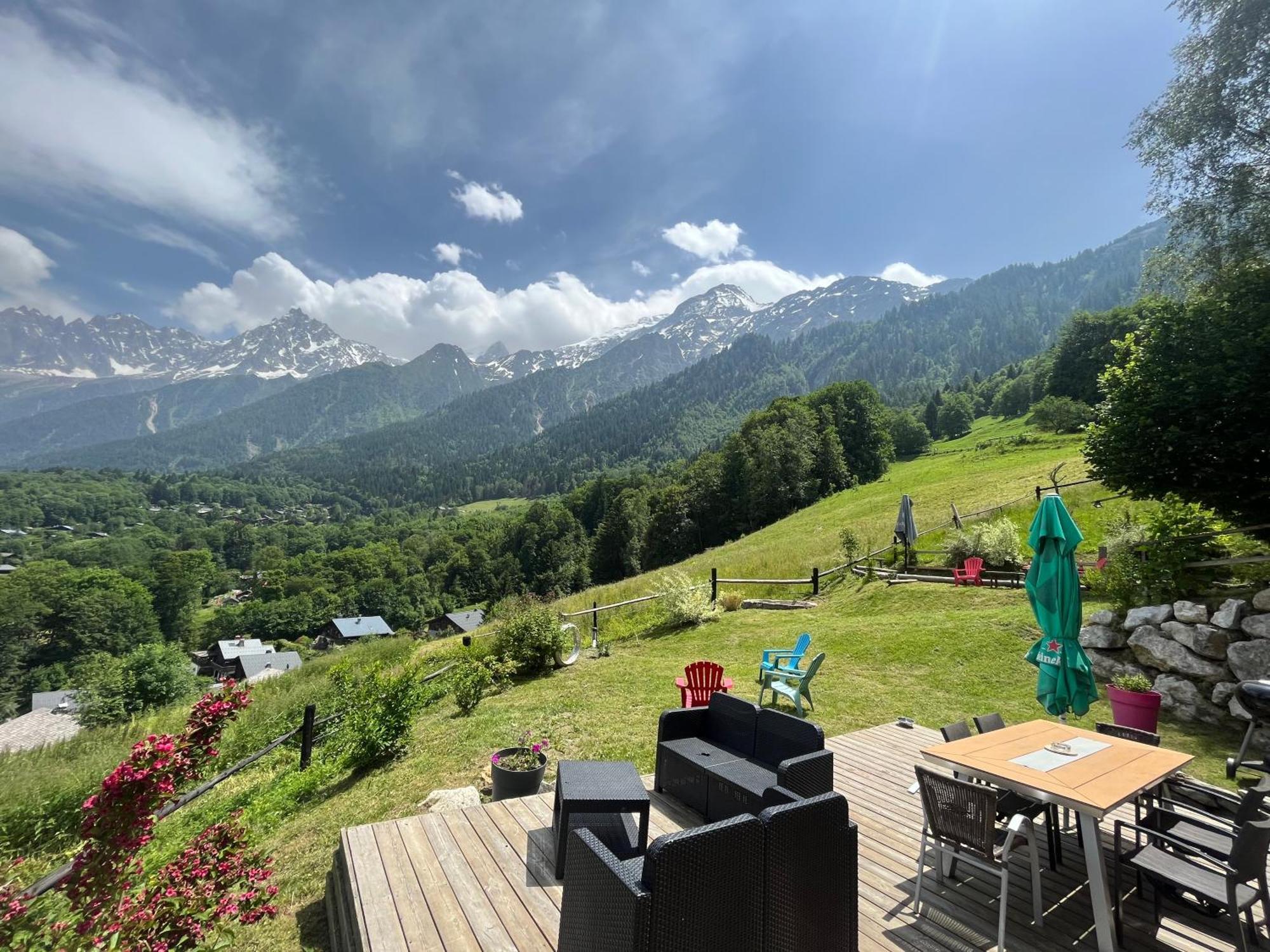 Amazing View Appartement Du Chalet Les Houches Exteriör bild