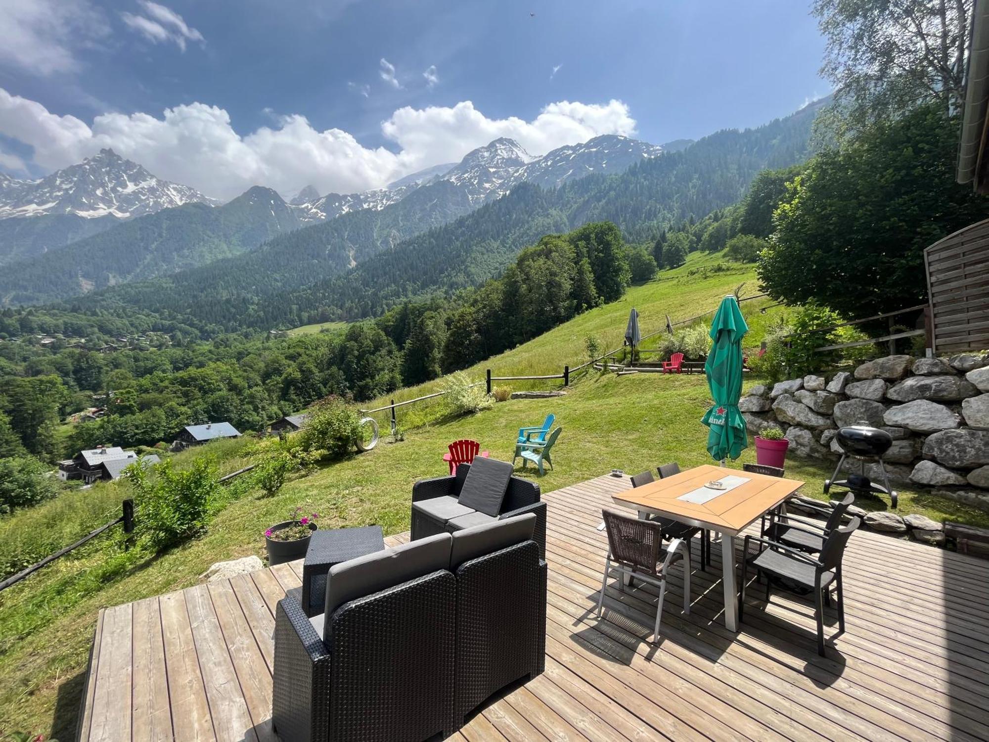 Amazing View Appartement Du Chalet Les Houches Exteriör bild